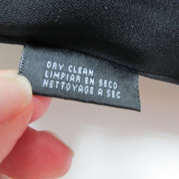 Anne Klein Black Silk Chiffon Beaded Strap Dress NYE Size 6 - Picture 9 of 12